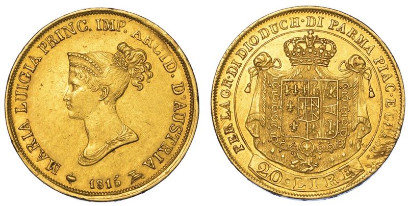 PARMA. MARIA LUIGIA D'AUSTRIA, 1815-1847. 20 Lire 1815.  - Asta Numismatica - I - Cambi Casa d'Aste
