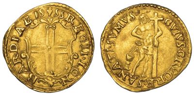 Reggio Emilia. Ercole II D'este, 1534-1559. Scudo D'oro 1555.