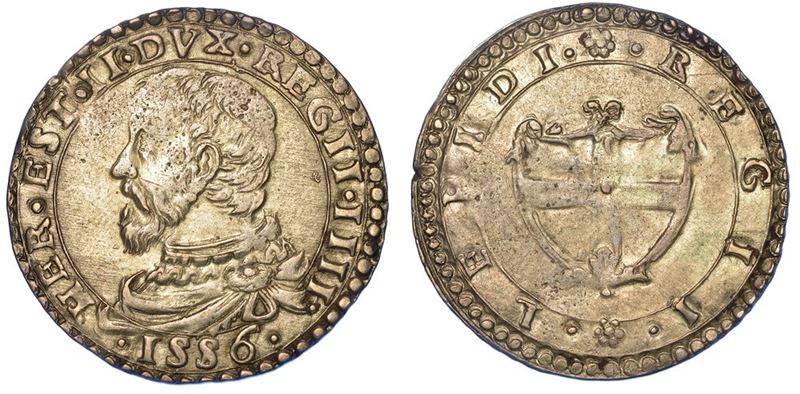 REGGIO EMILIA. ERCOLE II D'ESTE, 1534-1559. Bianco 1556.  - Auction Numismatics - I - Cambi Casa d'Aste