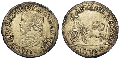 Reggio Emilia. Ercole II D'este, 1534-1559. Cavallotto 1553.