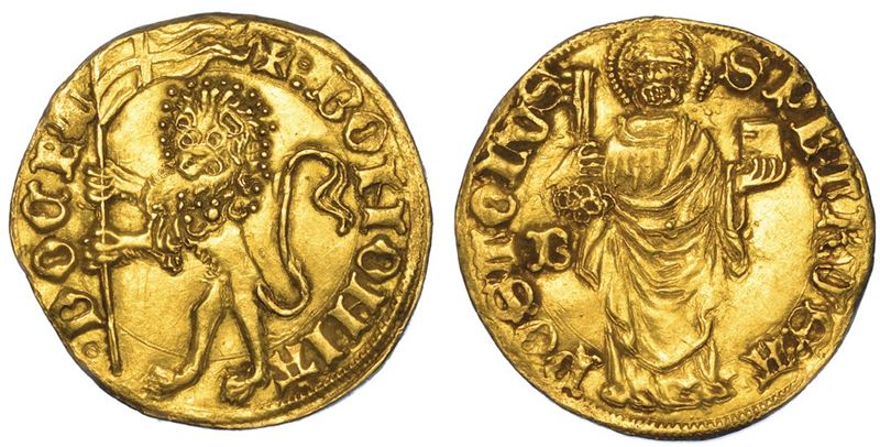 BOLOGNA. REPUBBLICA (MONETAZIONE AUTONOMA), 1376-1401. Bolognino d'oro.  - Asta Numismatica - I - Cambi Casa d'Aste
