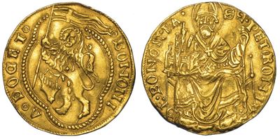 Bologna. Anonime dei Bentivoglio, 1446-1506. Doppio Bolognino D'oro.