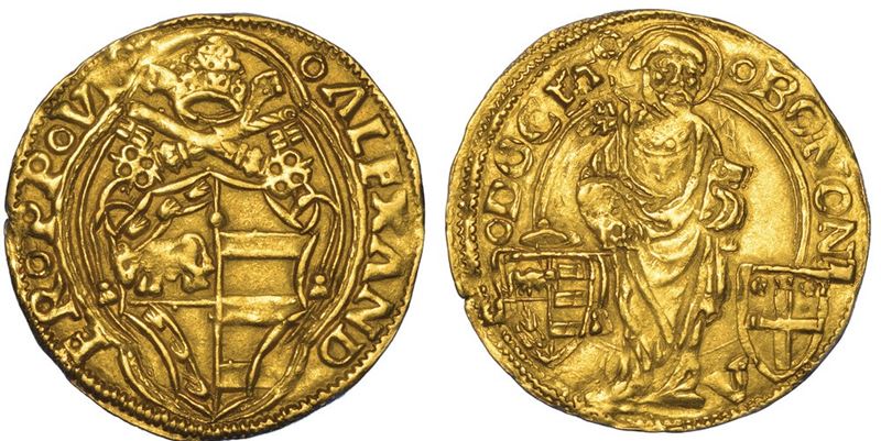 BOLOGNA. ALESSANDRO VI, 1492-1503. Ducato.  - Asta Numismatica - I - Cambi Casa d'Aste