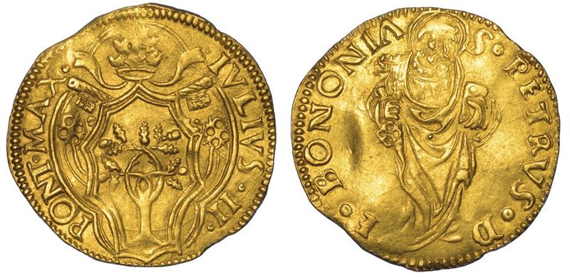 BOLOGNA. GIULIO II, 1503-1513. Ducato papale.  - Asta Numismatica - I - Cambi Casa d'Aste
