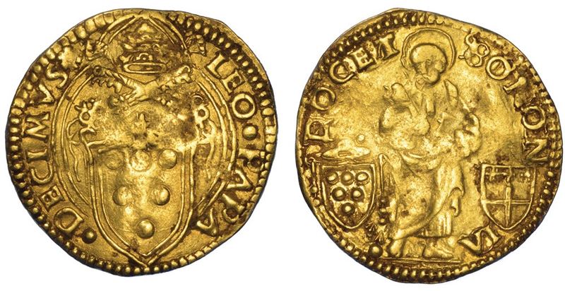 BOLOGNA. LEONE X, 1513-1521. Ducato.  - Asta Numismatica - I - Cambi Casa d'Aste