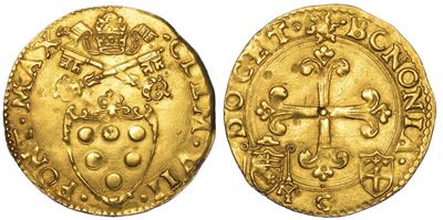 Bologna. Clemente VII, 1523-1534. Scudo D'oro del Sole.