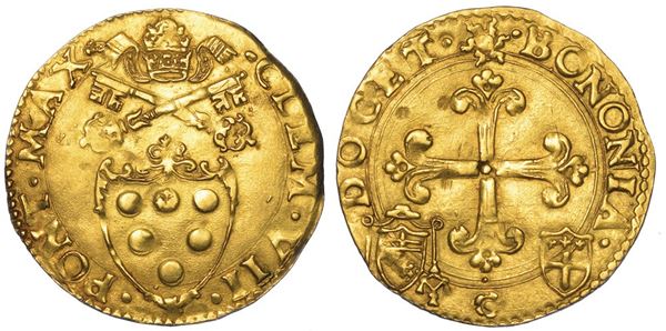 BOLOGNA. CLEMENTE VII, 1523-1534. Scudo d'oro del sole.