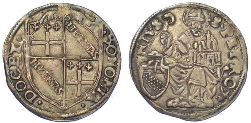 BOLOGNA. CLEMENTE VII, 1523-1534. Grosso.  - Asta Numismatica - I - Cambi Casa d'Aste
