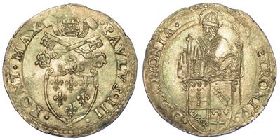 Bologna. Paolo III, 1534-1549. Carlino o Mezzo Paolo.