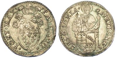 Bologna. Paolo III, 1534-1549. Carlino o Mezzo Paolo.