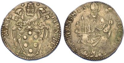 Bologna. Pio IV, 1559-1565. Lira.
