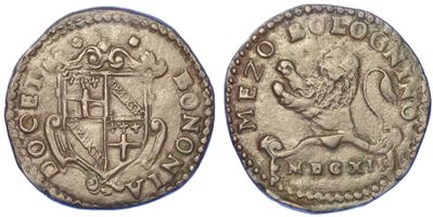 Bologna. Paolo V, 1605-1621. Mezzo Bolognino 1612.
