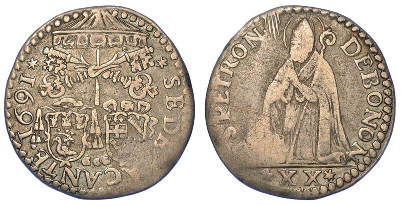 BOLOGNA. SEDE VACANTE 1691. Lira 1691.  - Asta Numismatica - I - Cambi Casa d'Aste