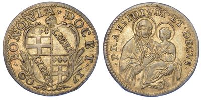 Bologna. Clemente XI, 1700-1721. Carlino 1709.