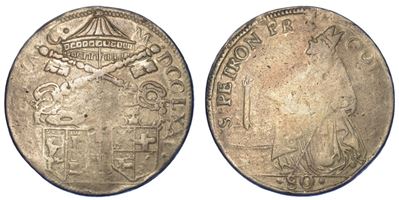 Bologna. Sede Vacante 1774-1775. Scudo da 4 Lire o 80 Bolognini 1775.