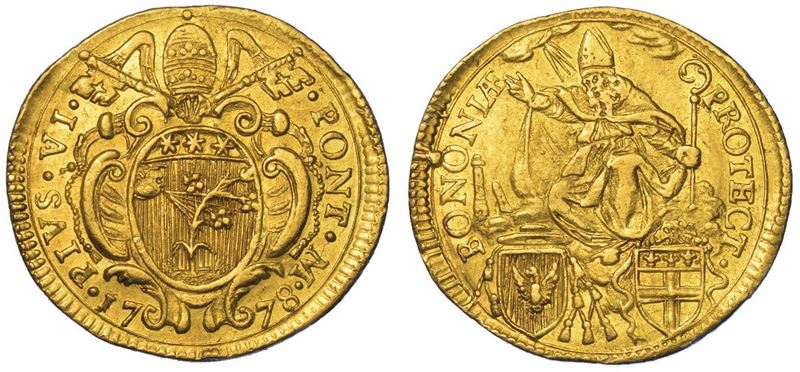 BOLOGNA. PIO VI, 1775-1799. Zecchino 1778.  - Asta Numismatica - I - Cambi Casa d'Aste