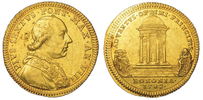 BOLOGNA. PIO VI, 1775-1799. Zecchino 1782/A. VIII.  - Asta Numismatica - I - Cambi Casa d'Aste