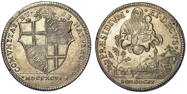 BOLOGNA. GOVERNO POPOLARE, 1796-1797. Scudo da 10 Paoli 1796 (I tipo).