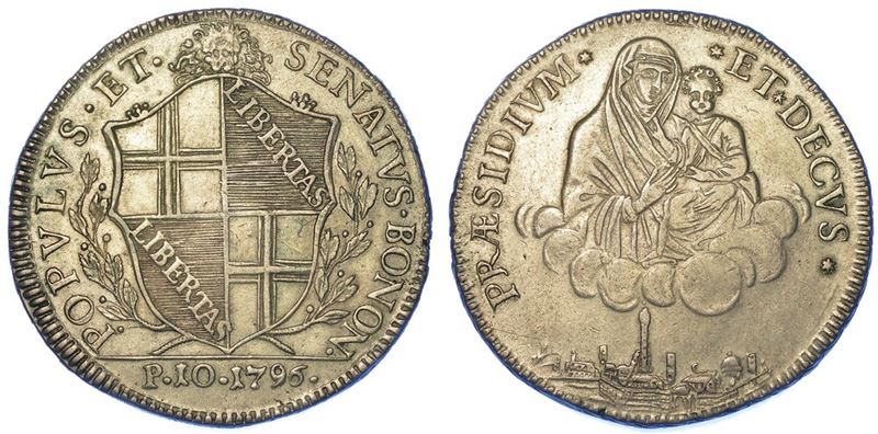 BOLOGNA. GOVERNO POPOLARE, 1796-1797. Scudo da 10 Paoli 1796 (III tipo).  - Asta Numismatica - I - Cambi Casa d'Aste