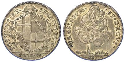 Bologna. Governo Popolare, 1796-1797. Scudo da 10 Paoli 1796 (III Tipo).
