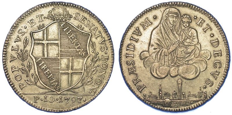 BOLOGNA. GOVERNO POPOLARE, 1796-1797. Scudo da 10 Paoli 1797 (III tipo).  - Asta Numismatica - I - Cambi Casa d'Aste