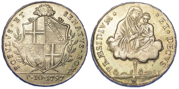 BOLOGNA. GOVERNO POPOLARE, 1796-1797. Scudo da 10 Paoli 1797 (III tipo).
