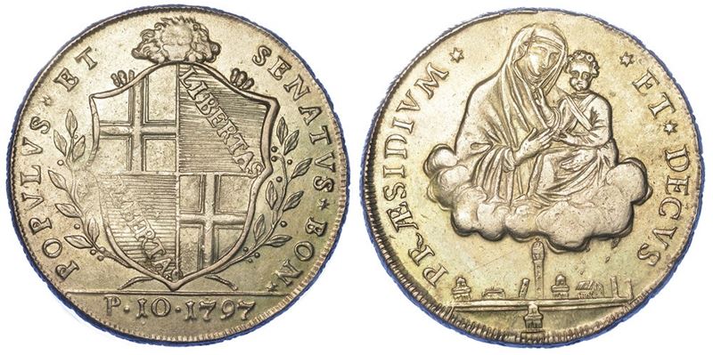 BOLOGNA. GOVERNO POPOLARE, 1796-1797. Scudo da 10 Paoli 1797 (III tipo).  - Asta Numismatica - I - Cambi Casa d'Aste