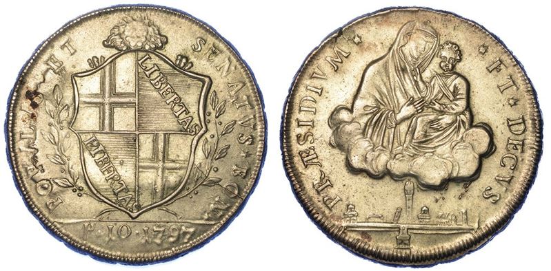 BOLOGNA. GOVERNO POPOLARE, 1796-1797. Scudo da 10 Paoli 1797 (III tipo).  - Asta Numismatica - I - Cambi Casa d'Aste
