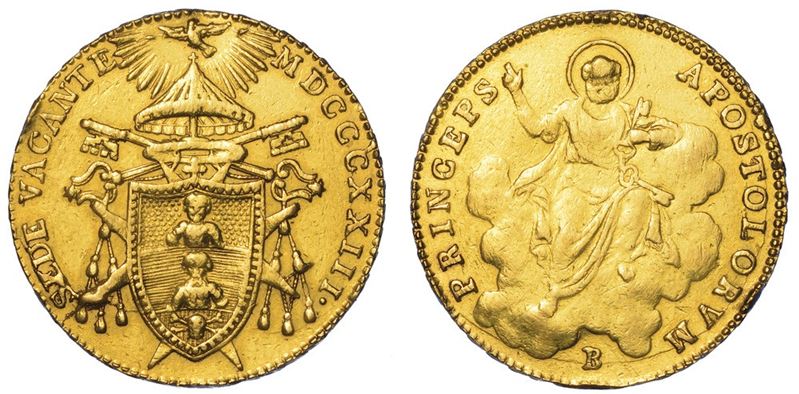 BOLOGNA. SEDE VACANTE 1823. Doppia 1823.  - Asta Numismatica - I - Cambi Casa d'Aste