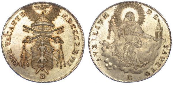 BOLOGNA. SEDE VACANTE 1823. Scudo 1823.