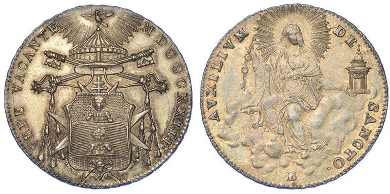 BOLOGNA. SEDE VACANTE 1823. Doppio giulio o quinto di scudo 1823.  - Asta Numismatica - I - Cambi Casa d'Aste