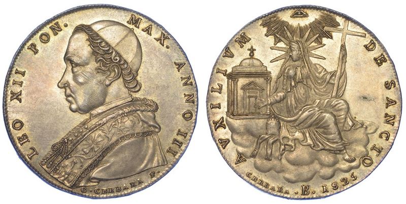 BOLOGNA. LEONE XII 1823-1829. Scudo 1825/A. III.  - Auction Numismatics - I - Cambi Casa d'Aste