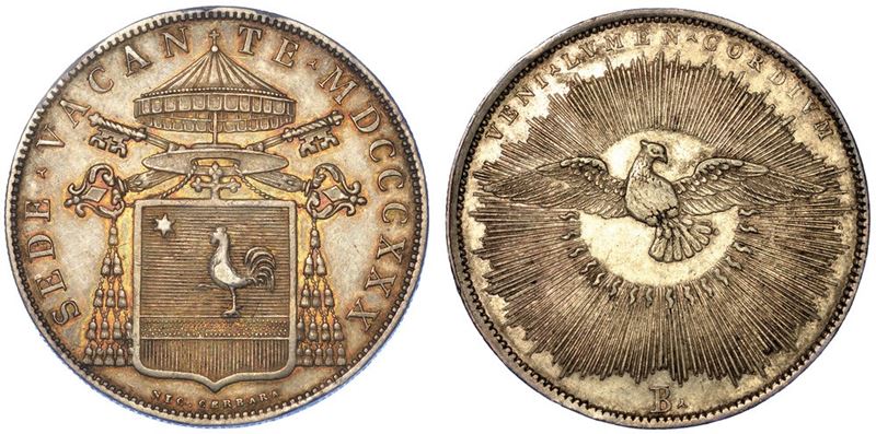 BOLOGNA. SEDE VACANTE 1830 Scudo 1830.  - Auction Numismatics - I - Cambi Casa d'Aste
