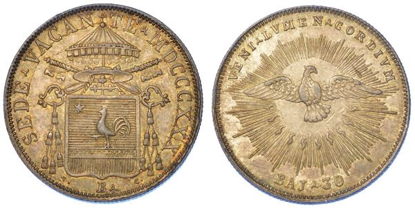 BOLOGNA. SEDE VACANTE 1830. 30 baiocchi 1830.