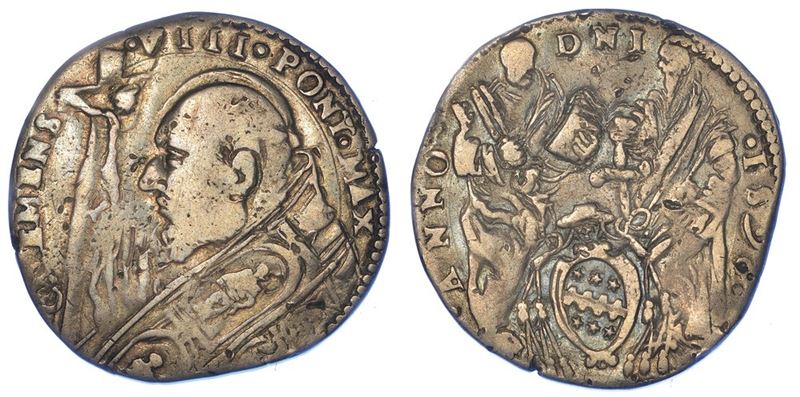 FERRARA. CLEMENTE VIII, 1592-1605. Testone 1598.  - Asta Numismatica - I - Cambi Casa d'Aste