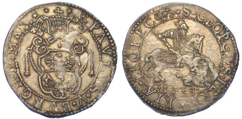 FERRARA. PAOLO V, 1605-1621. Giulio 1620.  - Auction Numismatics - I - Cambi Casa d'Aste