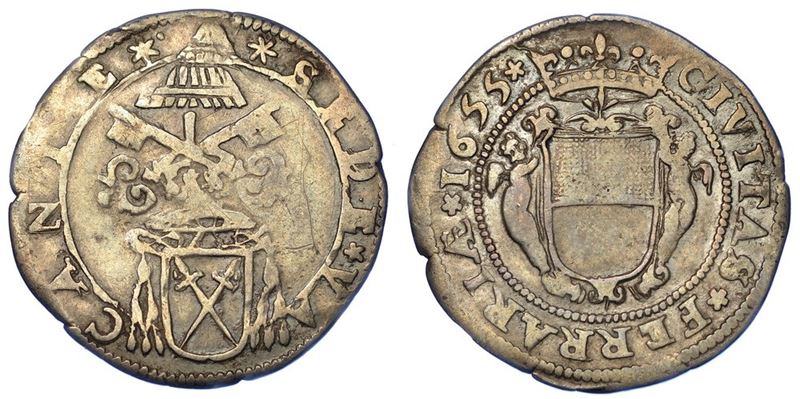 FERRARA. SEDE VACANTE 1655. Giulio 1655.  - Asta Numismatica - I - Cambi Casa d'Aste