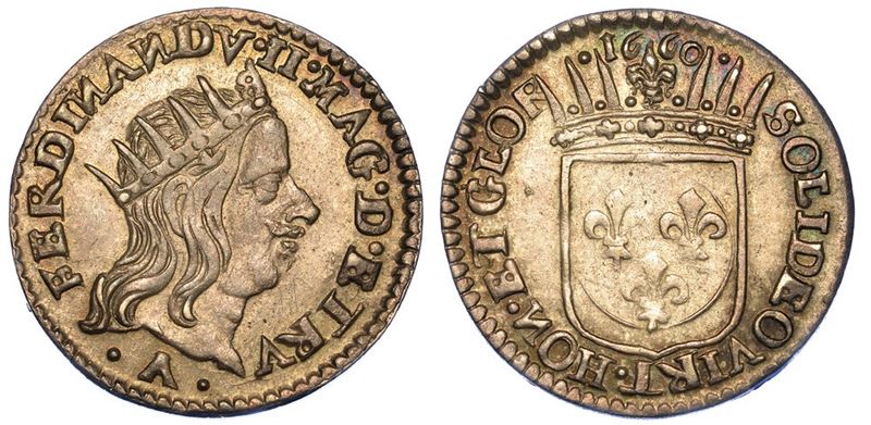 LIVORNO. FERDINANDO II DE' MEDICI, 1621-1670. Luigino 1660.  - Asta Numismatica - I - Cambi Casa d'Aste