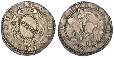 Lucca. Repubblica, 1369-1799. San Martino da 25 Bolognini 1613 (armetta Cinacca).