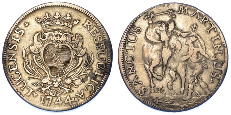 LUCCA. REPUBBLICA, 1369-1799. Scudo 1744.  - Auction Numismatics - I - Cambi Casa d'Aste