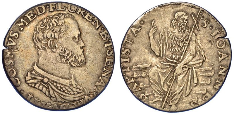 FIRENZE. COSIMO I DE' MEDICI, 1537-1574. Testone.  - Asta Numismatica - I - Cambi Casa d'Aste