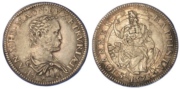 FIRENZE. FRANCESCO I DE' MEDICI, 1574-1587. Testone 1575.