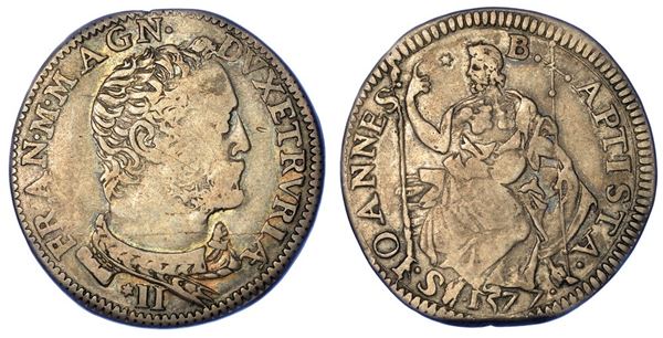 FIRENZE. FRANCESCO I DE' MEDICI, 1574-1587. Testone 1577.