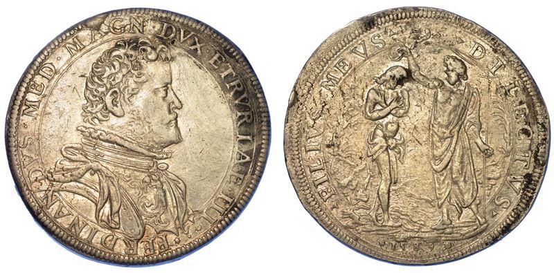 FIRENZE. FERDINANDO I DE' MEDICI, 1587-1608. Piastra 1589.  - Auction Numismatics - I - Cambi Casa d'Aste
