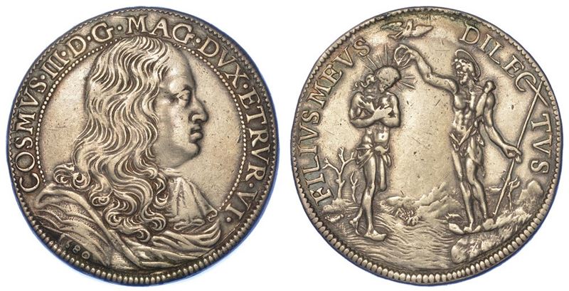 FIRENZE. COSIMO III DE' MEDICI, 1670-1723. Piastra 1680.  - Asta Numismatica - I - Cambi Casa d'Aste