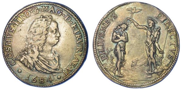 FIRENZE. COSIMO III DE' MEDICI, 1670-1723. Piastra 1684.