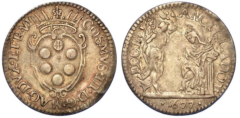 FIRENZE. COSIMO III DE' MEDICI, 1670-1723. Giulio 1677.  - Asta Numismatica - I - Cambi Casa d'Aste