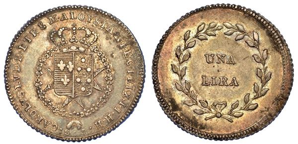 FIRENZE. CARLO LUDOVICO DI BORBONE, 1803-1807. Lira 1803.