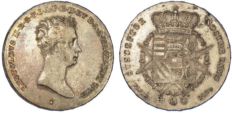 FIRENZE. LEOPOLDO II DI LORENA, 1824-1859. Francescone 1834.  - Asta Numismatica - I - Cambi Casa d'Aste