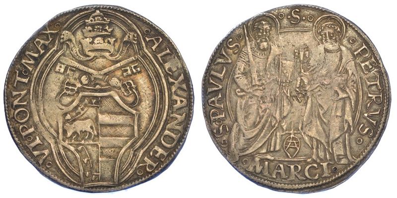 ANCONA. ALESSANDRO VI, 1492-1503. Grosso.  - Asta Numismatica - I - Cambi Casa d'Aste